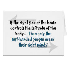 Left-handed people cards