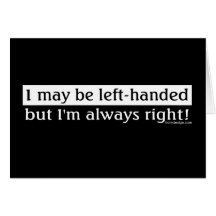 Left-handed people greeting cards