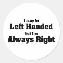 Left Handed Stickers