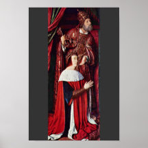 Left Wing Of Moulins Triptych: Portrait Of Pierre Posters
