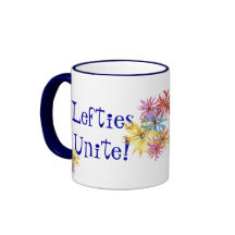 Lefties Left-handed Floral Art Coffee Mug