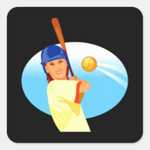 Lefty Girl Batting.png Stickers