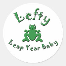 Lefty Leap Year Baby Sticker