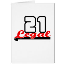 "Legal 21" design Greeting Card
