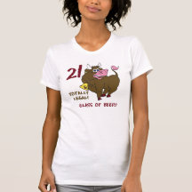 legal age 21 cow t-shirt