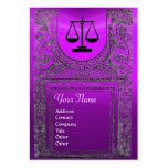 LEGAL OFFICE, ATTORNEY Monogram purple Business Card