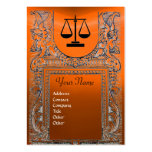 LEGAL OFFICE, ATTORNEY Monogram yellow orange Business Card Templates