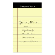 Legal Pad Business Cards
