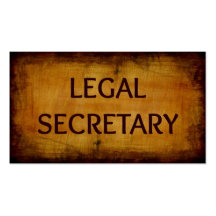 Legal Secretary Business Card