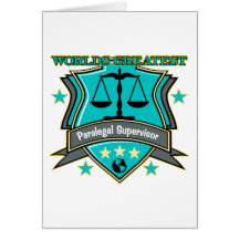 Legal World's Greatest Paralegal Supervisor Greeting Card