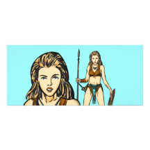Legend Of Amazon Women Rack Card Template