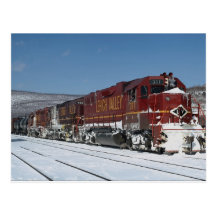 Lehigh Valley EMD No. 311 leads freight, Lehighton Postcard