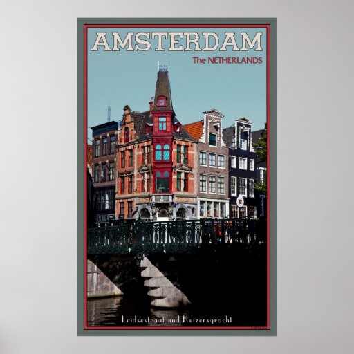 Leidestraat-Keizersgracht Poster