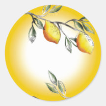 Lemon branch baking cooking kitchen gift sticker