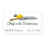 lemon chef's knife chef catering business cards business cards