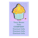 Lemon Frosted CUPCAKE BUSINESS CARDS in Lavender