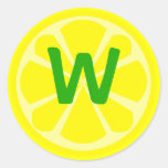 Lemon Slice Monogram Sticker