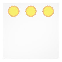 Lemon Tart Pastry. Sunny Yellow. Custom Announcements