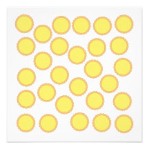 Lemon Tart Pattern. Sunny Yellow. Personalized Announcements
