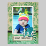 Lemur Jade Rose Christmas Photo Card invitations