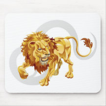 Leo the lion star or birth or zodiac sign mouse pads