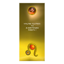 LEO TOPAZ MONOGRAM yellow orange red Invites