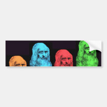Leonardo Da Vinci Collage Bumper Sticker