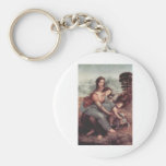 Leonardo Da Vinci Painting circa 1510 Key Chains