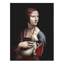 Leonardo da Vinci Portr?t einer Dame mit Hermelin  Postcards