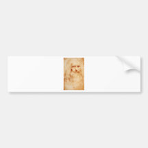 Leonardo Da Vinci Self-Portrait circa 1510-1515 Bumper Stickers
