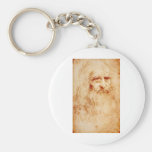 Leonardo Da Vinci Self-Portrait circa 1510-1515 Key Chain