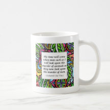 Leonardo Da Vinci vegetarian quote Coffee Mugs
