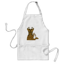 Leopard Animal High heel Shoes Dress Aprons