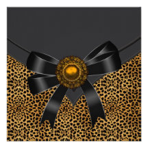 Leopard Party Custom Invitation