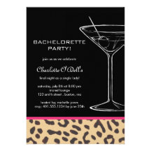 leopard print bachelorette custom invites