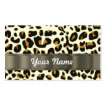 leopard print business cards