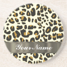 leopard print coasters