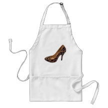 Leopard Print High Heel Shoe Pump Apron