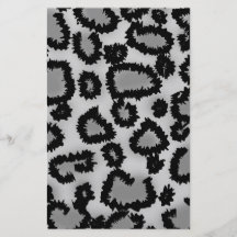 Leopard Print Pattern, Black and Grey. Flyer Design