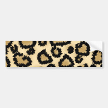 Leopard Print Pattern, Brown and Black. Bumper Sticker