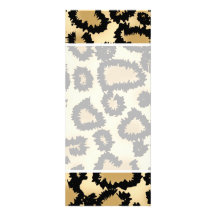 Leopard Print Pattern, Brown and Black. Personalised Invitations