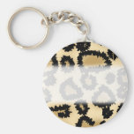 Leopard Print Pattern, Brown and Black. Keychain
