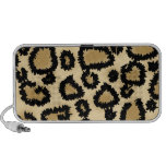 Leopard Print Pattern, Brown and Black. Travelling Speakers