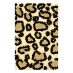 Leopard Print Pattern, Brown and Black. Stationery Design