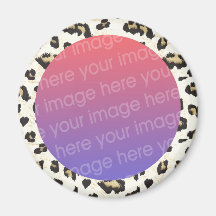 leopard print photo frame border magnets