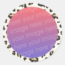 leopard print photo frame border stickers