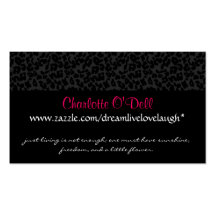 leopard print; website marketing business card template