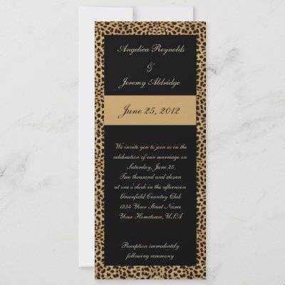 Printing Wedding Invitations on Leopard Print Wedding Invitation   Zazzle Com Au