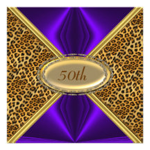 Leopard skin Birthday party Invitation
