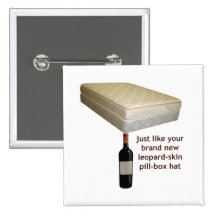 Leopard-Skin Pill-Box Hat Button